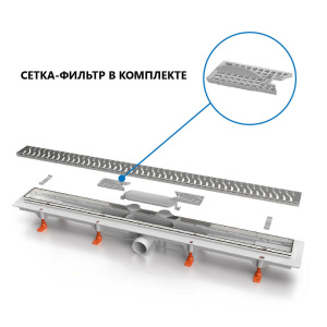 Водоотводящий желоб 850 Medium MCH с сеточками CH 850 MN сет Водоотводящий желоб 850 Medium MCH с сеточками CH 850 MN сет