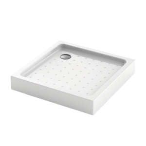 Поддон для душа Veconi Tezeo 90x90 белый, квадратный, акрил, с сифоном