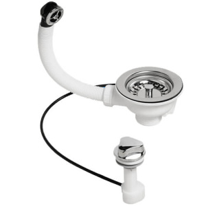 Слив-перелив McALPINE L235хD25, 113мм нержавеющие решетки 1 1/2"«папа»