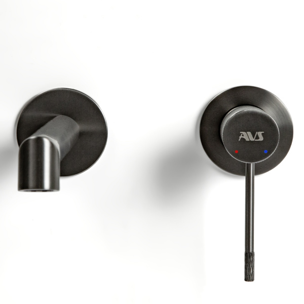 Смеситель для раковины AVS Seeme с внутренней частью, оружейная сталь