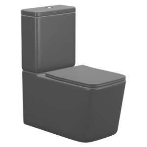 Унитаз-компакт AVS Атом безободковый, темно-серый матовый