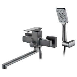 Смеситель универсальный Accoona A71124AT графит матовый