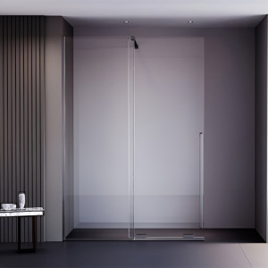 Душевая перегородка Veconi Premium Trento PTDW-50GR 120 профиль брашированный графит, стекло позрачное
