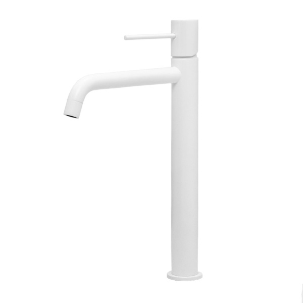 Смеситель для раковины AVS Slimmer высокий, белый матовый