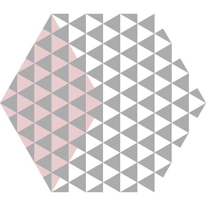 Керамогранит 23x27 матовый rosa Peonia KEROS M138