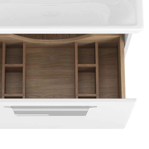 Тумба с раковиной 80 подвесная Lande DIBORG 775215+640207