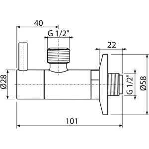 Кран угловой 1/2х1/2 Alcaplast ARV003B Кран угловой 1/2х1/2 Alcaplast ARV003B