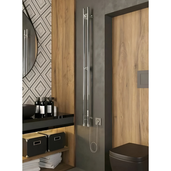Полотенцесушитель электрический Nika Robe-2 120x10 хром Полотенцесушитель электрический Nika Robe-2 120x10 хром