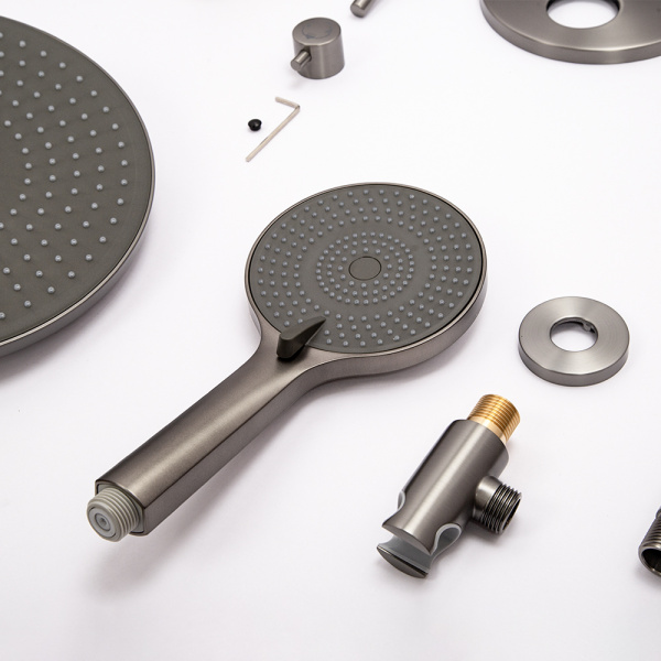 Душевой комплект AVS Slimmer 4в1 оружейная сталь