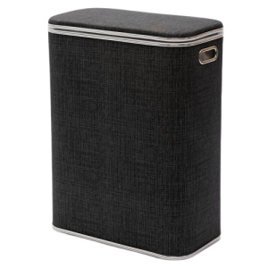 Корзина для белья Geralis BBH-B 45x25x60 темно-серая, кант хром