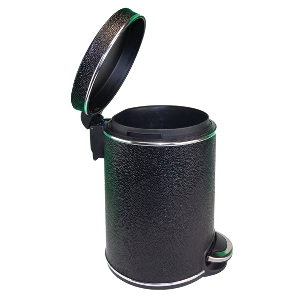 Ведро для мусора Geralis V-KHBH-B 5 л черное/хром