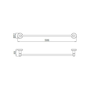 Полотенцедержатель 60 см Accoona A12106 Полотенцедержатель 60 см Accoona A12106