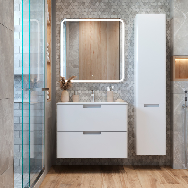 Тумба с раковиной 800 белый Прато Briz