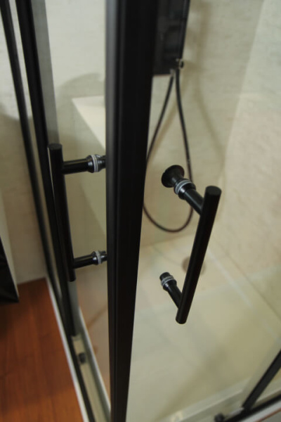 Душевой уголок Cezares Eco ECO-O-R-2-90-C-NERO 90x90 профиль черный, прозрачное стекло