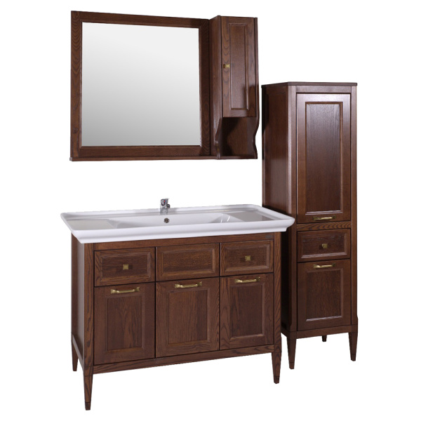 Тумба с раковиной ASB Wood Line Гранда 105 антикварный орех