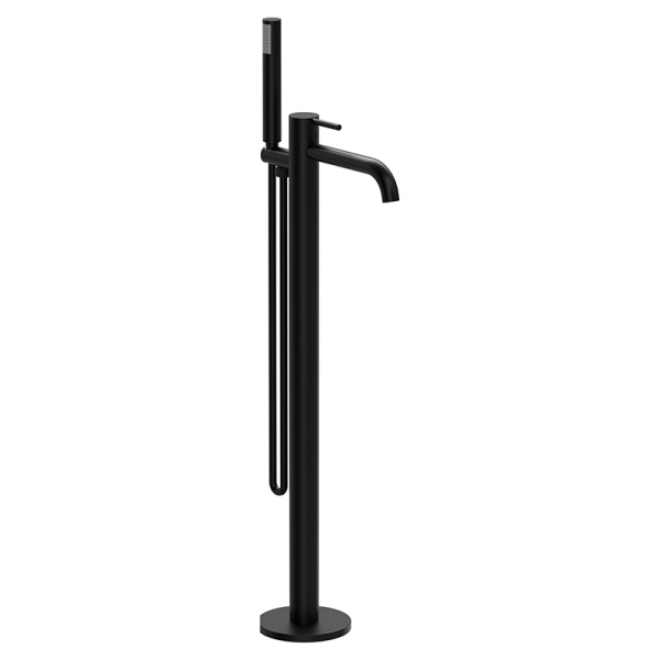 Смеситель для ванны с душем AVS Slimmer напольный, черный матовый Смеситель для ванны с душем AVS Slimmer напольный, черный матовый