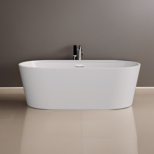 Акриловая ванна AVS Ирида 170х80 белая, с донным клапаном
