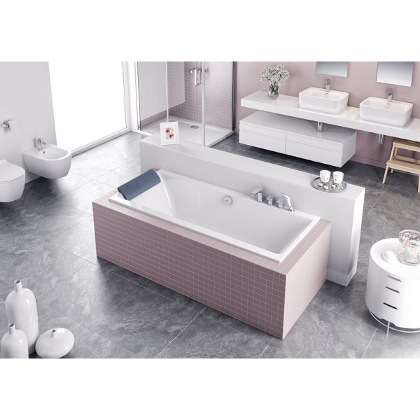 Акриловая ванна Excellent Pryzmat 180x80 белая без каркаса