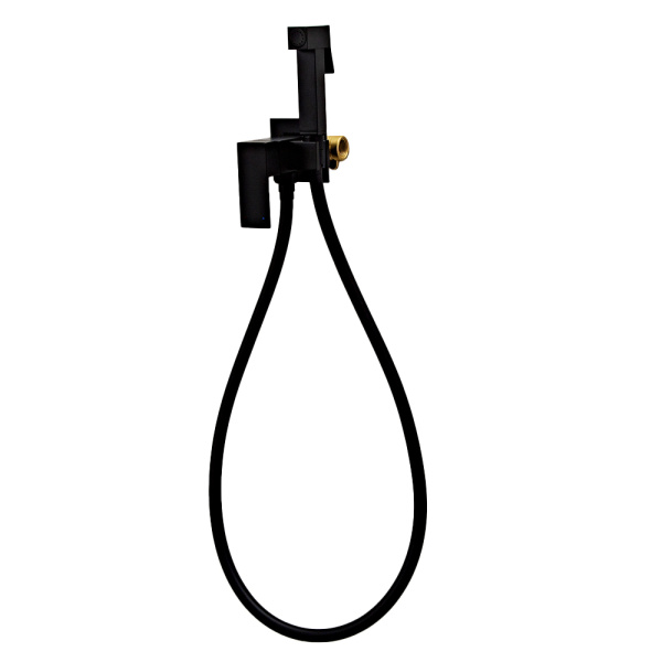 Гигиенический душ со смесителем AVS Cube черный матовый