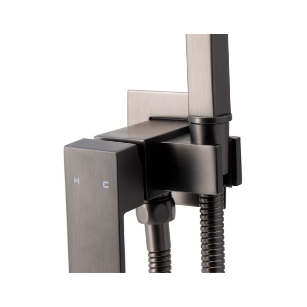 Гигиенический душ со смесителем Maxonor PL6504-9 оружейная сталь