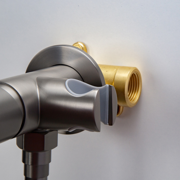 Гигиенический душ со смесителем AVS Elegant оружейная сталь