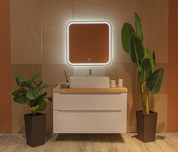 Зеркало с подсветкой AVS Байкал 70x69 см