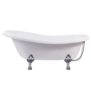 Ванна из искусственного камня Aqua de Marco Edelweiss 170x80 белая с ножками серебро