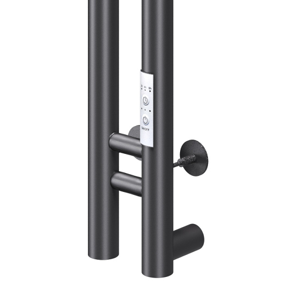 Полотенцесушитель электрический Nika Robe-2 120x10 черный матовый Полотенцесушитель электрический Nika Robe-2 120x10 черный матовый