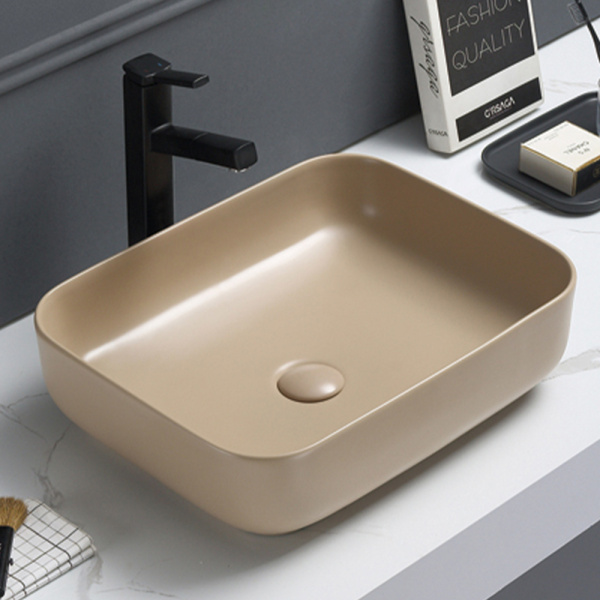 Раковина AVS Розали 50x39 капучино матовая с донным клапаном