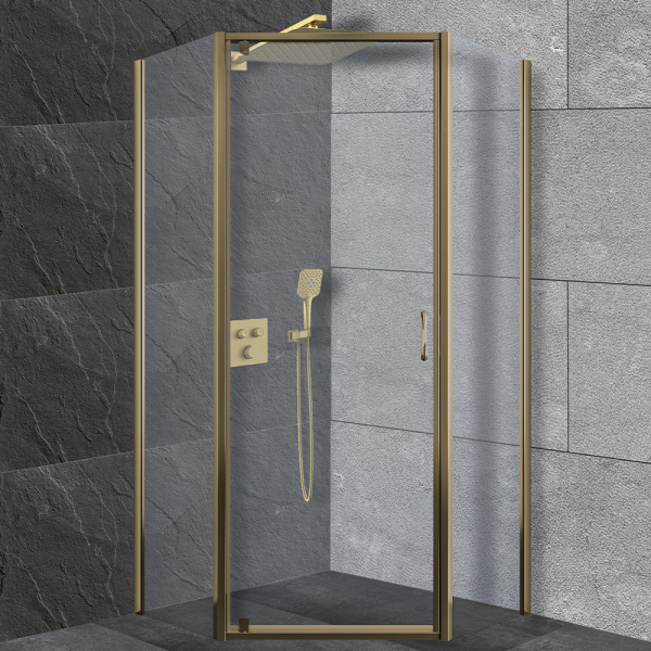 Душевой комплект AVS Luxury 3в1 квадратный, брашированное золото