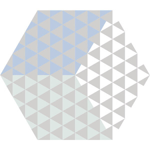 Керамогранит 23x27 матовый azul Peonia KEROS M138