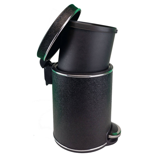 Ведро для мусора Geralis V-KHBH-B 5 л черное/хром
