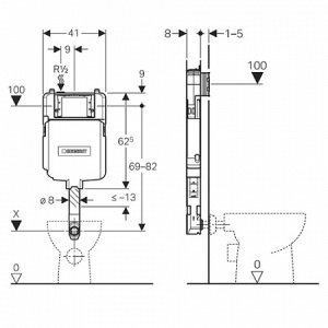 109.791.00.1Бачок д/скрыт монт Sigma 8 см GEBERIT