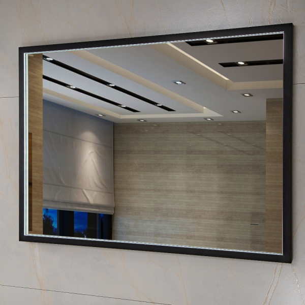 Зеркало с подсветкой AVS Мичиган 60x80 см, черное