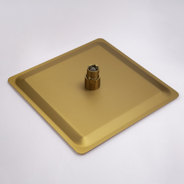 Душевой комплект AVS Luxury 3в1 квадратный, брашированное золото