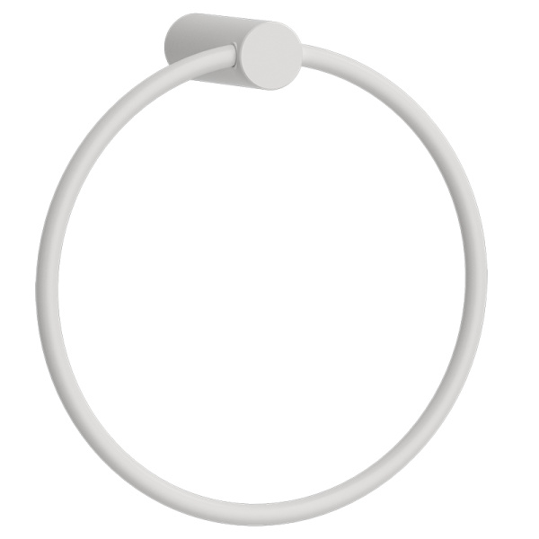 Полотенцедержатель AVS Slimmer, белый матовый, кольцо