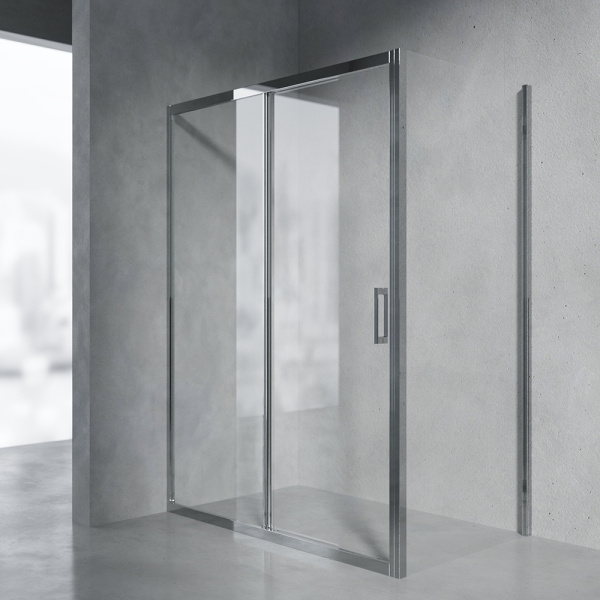 Боковая стенка 900x1950 профиль Хром Стекло Прозрачное 6мм Easy Cleaning СТИЛЛ AVS