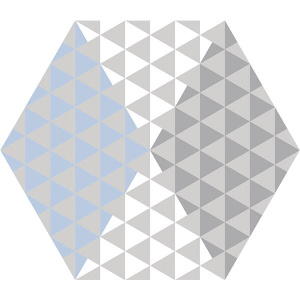 Керамогранит 23x27 матовый azul Peonia KEROS M138