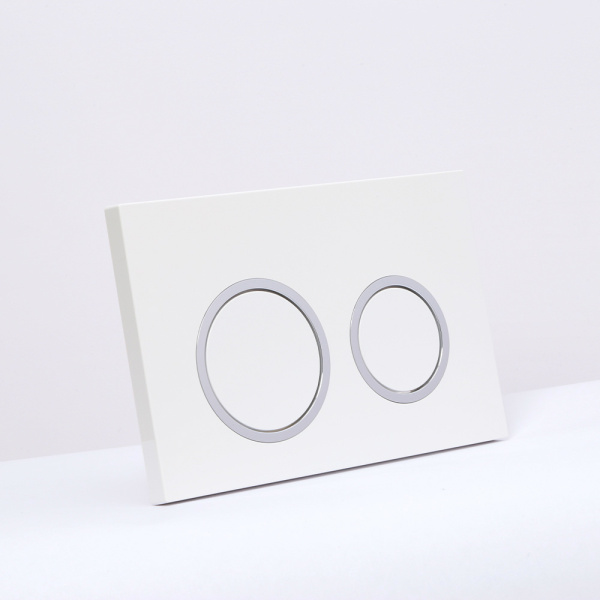 Клавиша смыва AVS хром / белая, круглые кнопки для узкой и низкой инсталляции