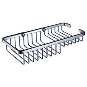 Полка AVS 880209 25,5 см рештка с мыльницей, хром