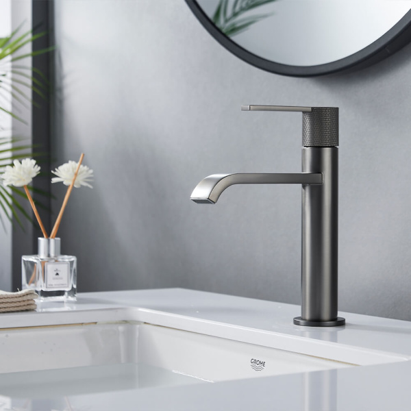 Смеситель для раковины Maxonor Beauty PL1084-9 серый матовый