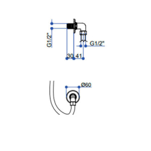 Шланговое подключение хром BURLINGTON V