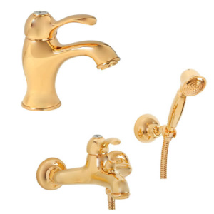 Комплект смесителей Migliore Lem 25885+25882 золото