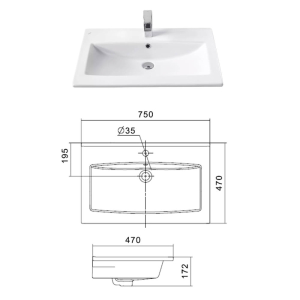 Тумба с раковиной подвесная 75 Сохо Акватон 1A2581K1AJA00 Тумба с раковиной подвесная 75 Сохо Акватон 1A2581K1AJA00