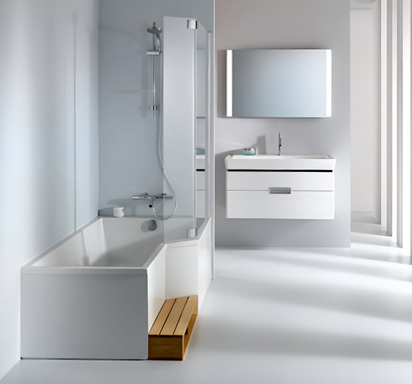 Акриловая ванна Jacob Delafon Bain Douche Neo 160х90 R белая без каркаса