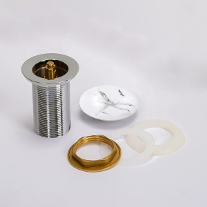 Донный клапан AVS без перелива, белый мрамор матовый Донный клапан AVS без перелива, белый мрамор матовый