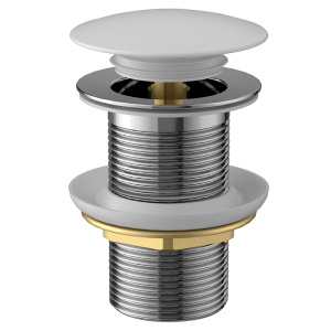 Донный клапан AVS Slimmer без перелива, белый матовый Донный клапан AVS Slimmer без перелива, белый матовый