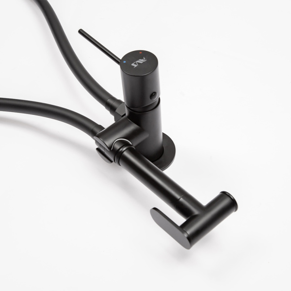 Гигиенический душ со смесителем AVS Slimmer черный матовый