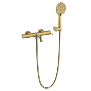 Смеситель для ванны с душем AVS Pulse брашированное золото