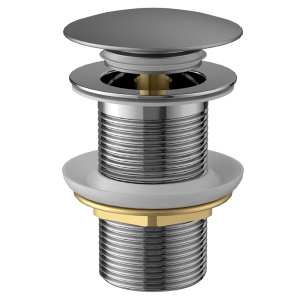 Донный клапан AVS Slimmer без перелива, оружейная сталь Донный клапан AVS Slimmer без перелива, оружейная сталь